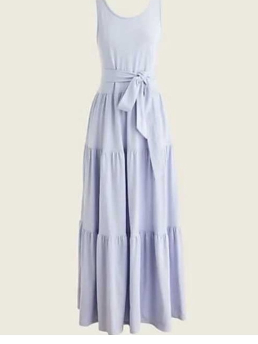 J. Crew Lavender Tiered Maxi Dress with Waist Tie